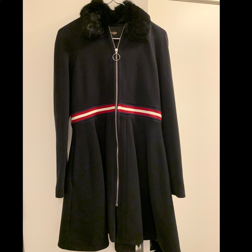 MAJE navy wool jacket. Barely worn. Like new - Picture 2 of 6